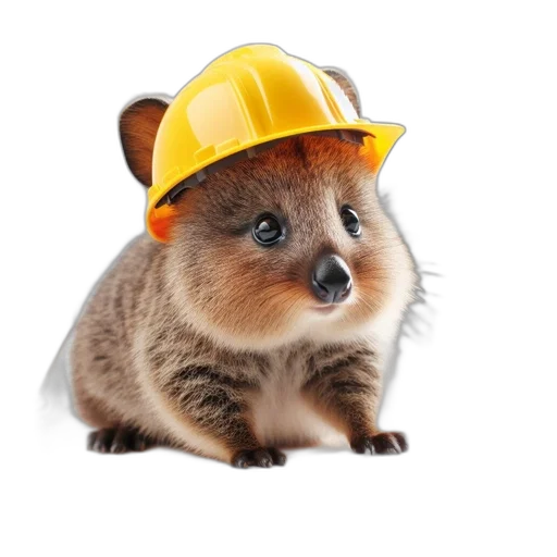 hat, animal, staff, photorealistic transparent PNG cut-out