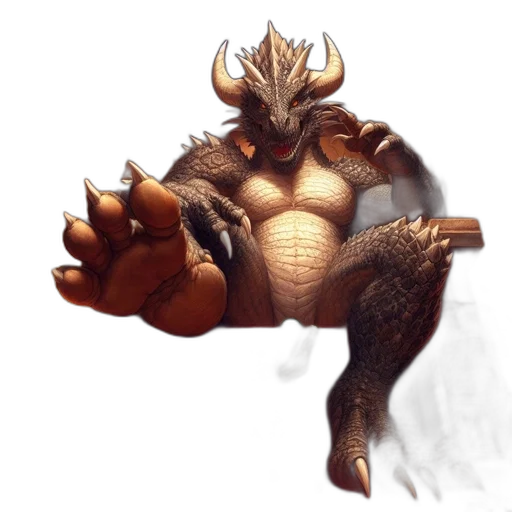 dragon, creature, animal, staff transparent PNG cut-out