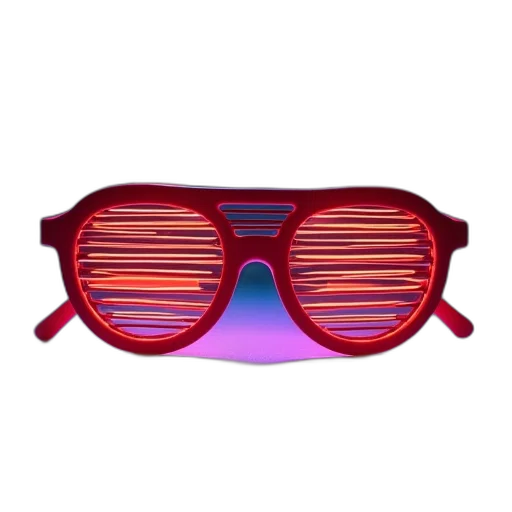 mask, 3d render, vaporwave, cyberpunk transparent PNG cut-out