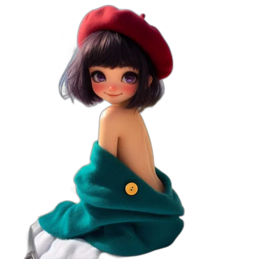 hat, dress, 3d render, concept art transparent PNG cut-out