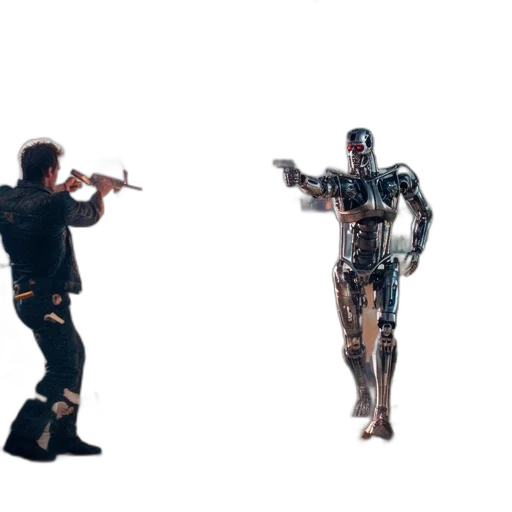 robot, weapon, concept art, 3d render transparent PNG cut-out