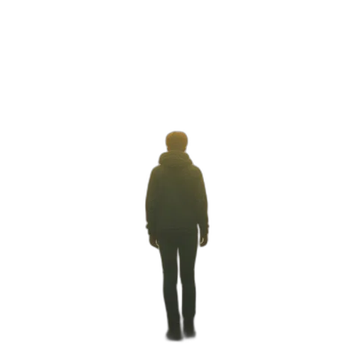 jacket, robot, staff, creature transparent PNG cut-out
