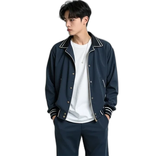 jacket, monochrome, blue, dark transparent PNG cut-out