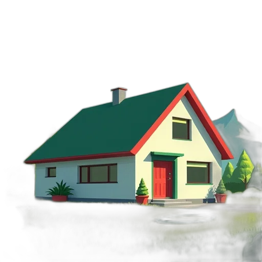 building, 3d render, concept art, photorealistic transparent PNG cut-out