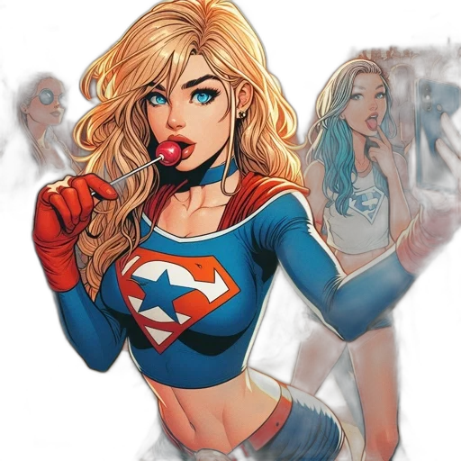 comic book art, concept art, cartoon, fantasy art transparent PNG cut-out