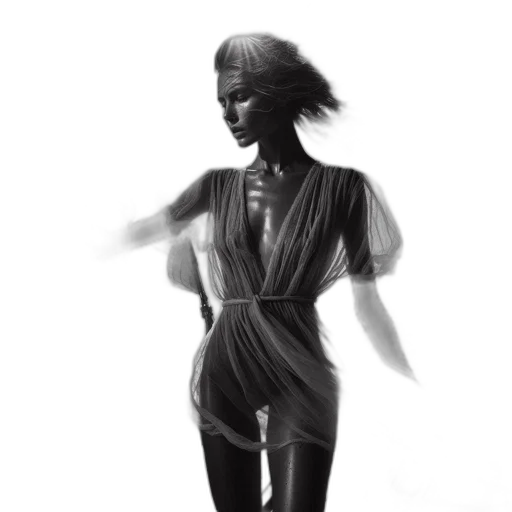 dress, jewelry, hat, staff transparent PNG cut-out