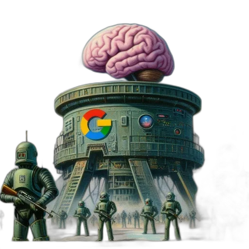 robot, building, concept art, cyberpunk transparent PNG cut-out