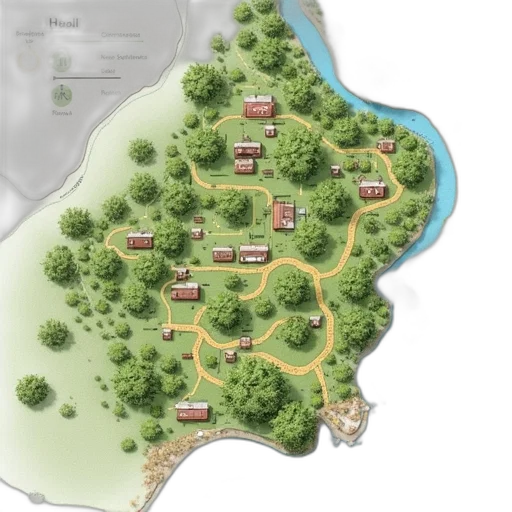 concept art, 3d render, photorealistic, map transparent PNG cut-out