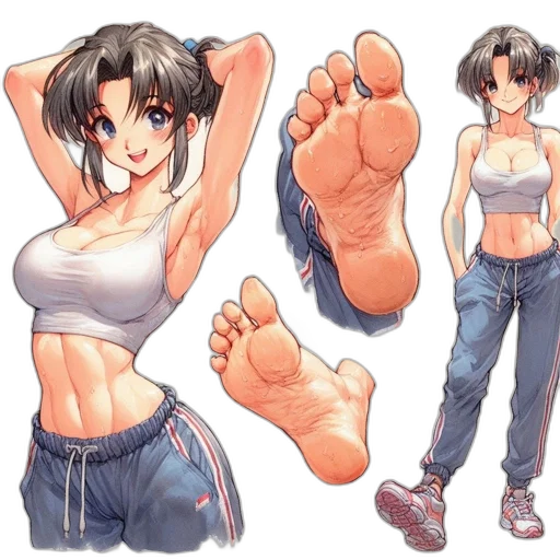 shoes, anime, concept art, comic book art transparent PNG cut-out