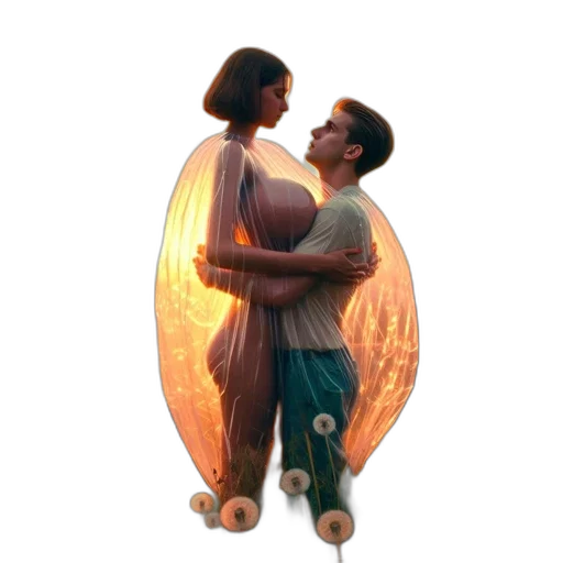 dress, umbrella, creature, concept art transparent PNG cut-out
