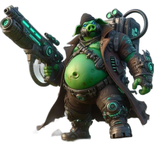 robot, weapon, staff, creature transparent PNG cut-out
