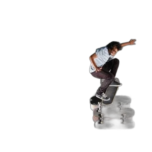 furniture, staff, robot, skateboarder transparent PNG cut-out