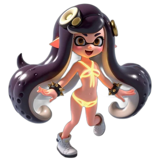 dress, weapon, hair, staff transparent PNG cut-out