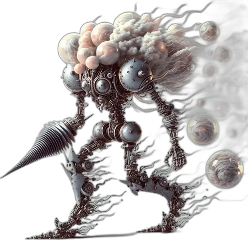 robot, weapon, creature, staff transparent PNG cut-out