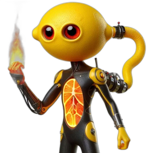 robot, staff, creature, mask transparent PNG cut-out