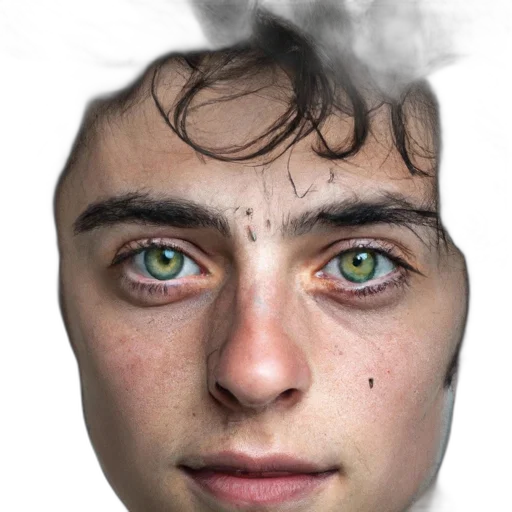 face, mask, hair, creature transparent PNG cut-out