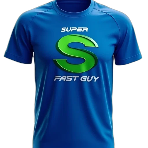 blue, t-shirt, stylized, green transparent PNG cut-out