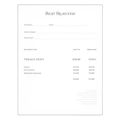 part, rent, receipt, template transparent PNG cut-out