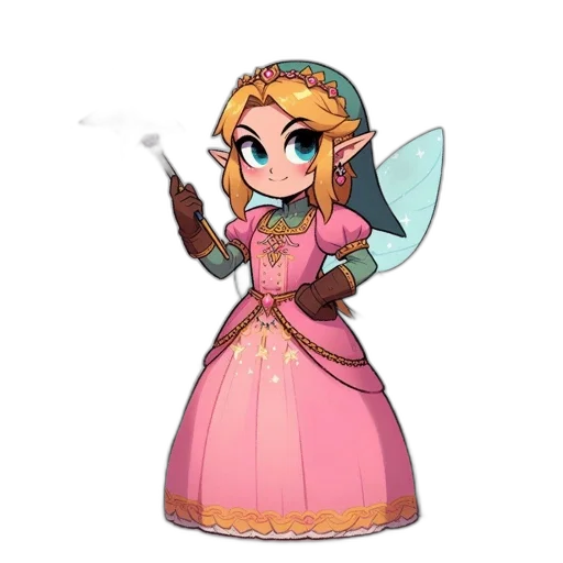 staff, dress, weapon, crown transparent PNG cut-out