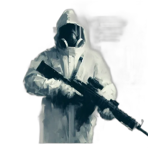 jacket, weapon, mask, robot transparent PNG cut-out