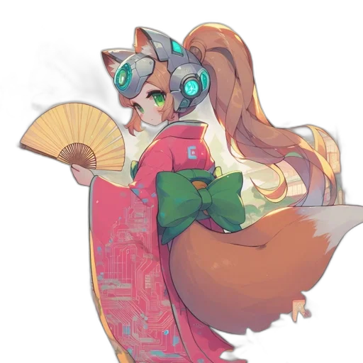 staff, dress, umbrella, creature transparent PNG cut-out
