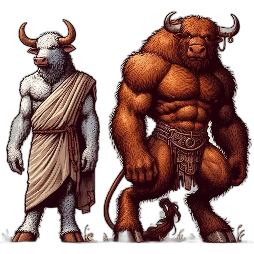 concept art, fantasy art, comic book art, two transparent PNG cut-out