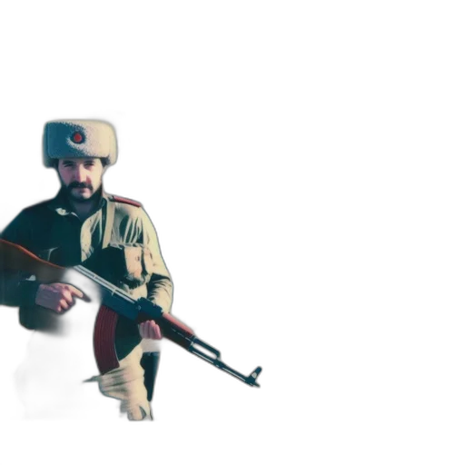 weapon, jacket, hat, concept art transparent PNG cut-out