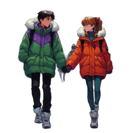 jacket, umbrella, concept art, pixel art transparent PNG cut-out