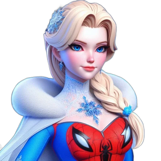 face, dress, crown, comic book art transparent PNG cut-out