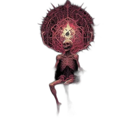 creature, staff, hair, crown transparent PNG cut-out
