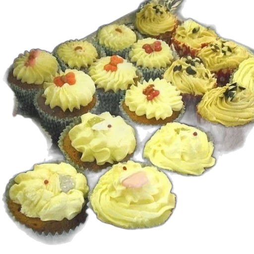 food, 3d render, tray, cupcakes transparent PNG cut-out