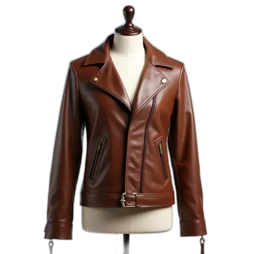 jacket, earth tones, brown, leather transparent PNG cut-out