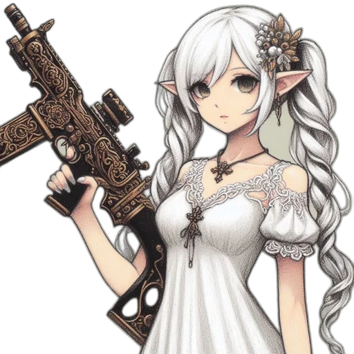 weapon, staff, sword, dress transparent PNG cut-out