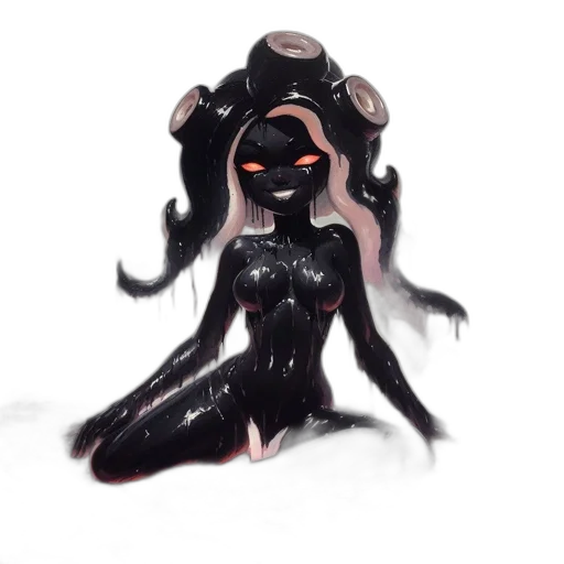 mask, hair, creature, dress transparent PNG cut-out