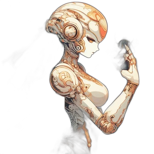 robot, dress, weapon, concept art transparent PNG cut-out