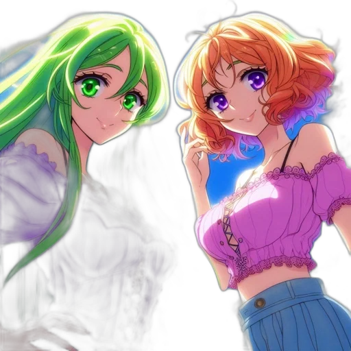 anime, vaporwave, watercolor, concept art transparent PNG cut-out