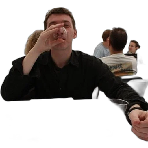 staff, man, black, shirt transparent PNG cut-out