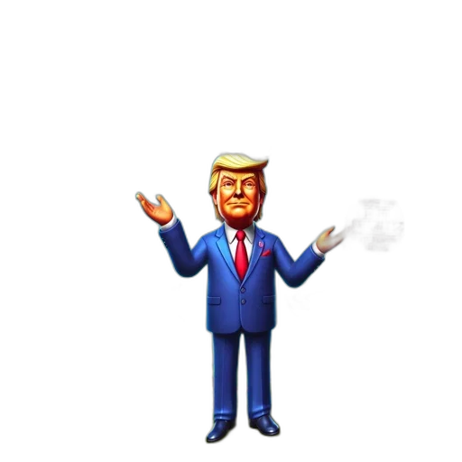 staff, pixel art, 3d render, cartoon transparent PNG cut-out