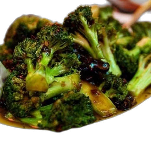 food, plate, steamed, broccoli transparent PNG cut-out