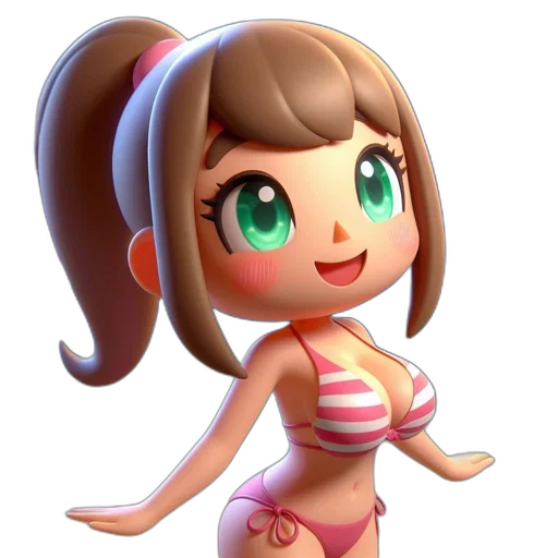 dress, 3d render, cartoon, concept art transparent PNG cut-out