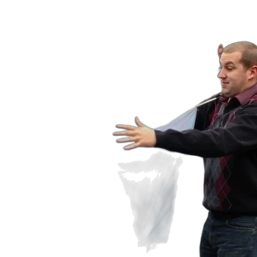 jacket, staff, creature, weapon transparent PNG cut-out