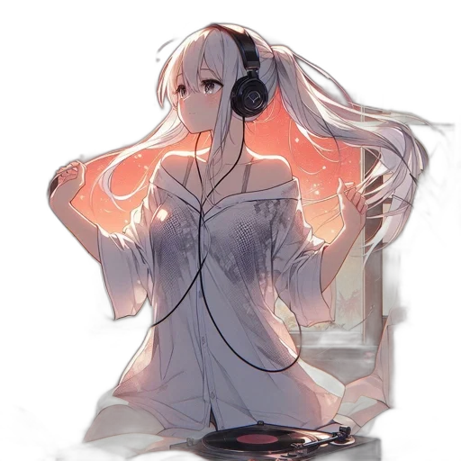 dress, robot, staff, weapon transparent PNG cut-out