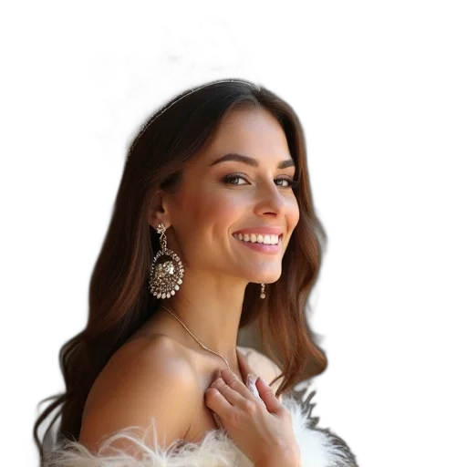 jewelry, crown, dress, face transparent PNG cut-out