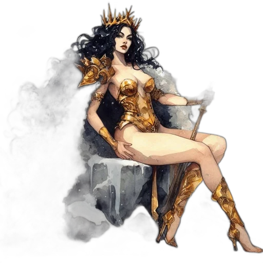 dress, fantasy art, concept art, comic book art transparent PNG cut-out