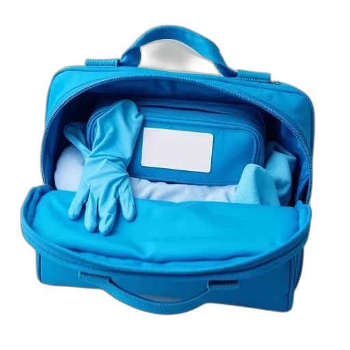 jacket, blue, medical, bag transparent PNG cut-out