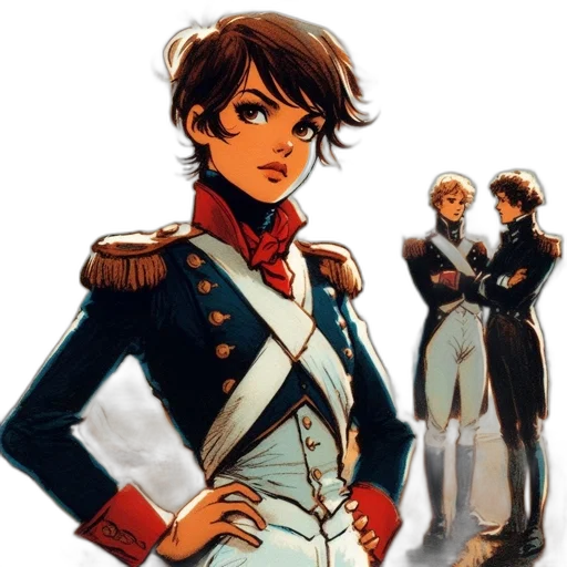 jacket, staff, concept art, comic book art transparent PNG cut-out