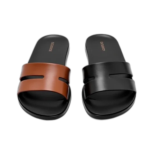 shoes, 3d render, pair, black transparent PNG cut-out