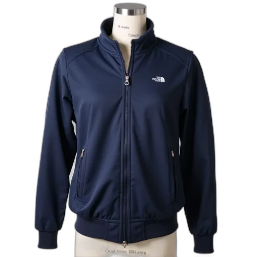 jacket, navy, blue, zip-up transparent PNG cut-out