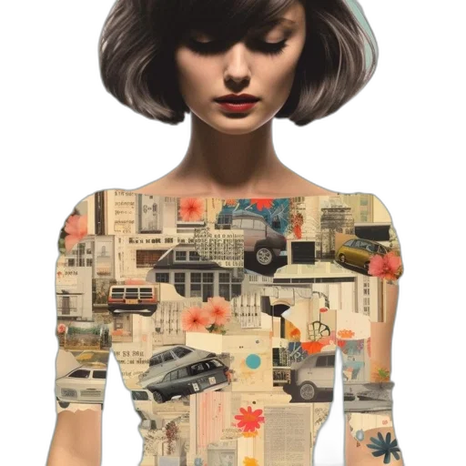 dress, jacket, jewelry, robot transparent PNG cut-out