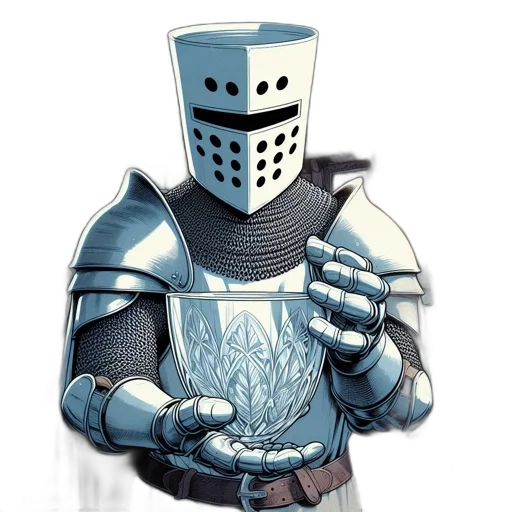 robot, mask, sword, staff transparent PNG cut-out